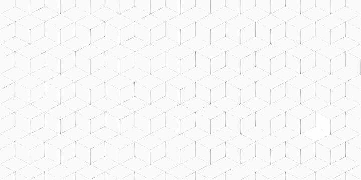 Isometric cube pattern creating a minimalist repeating geometric background