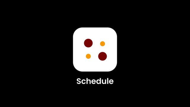 Schedule app icon displaying a white rounded square with four colorful dots arranged in a grid pattern, representing organized task planning and time management