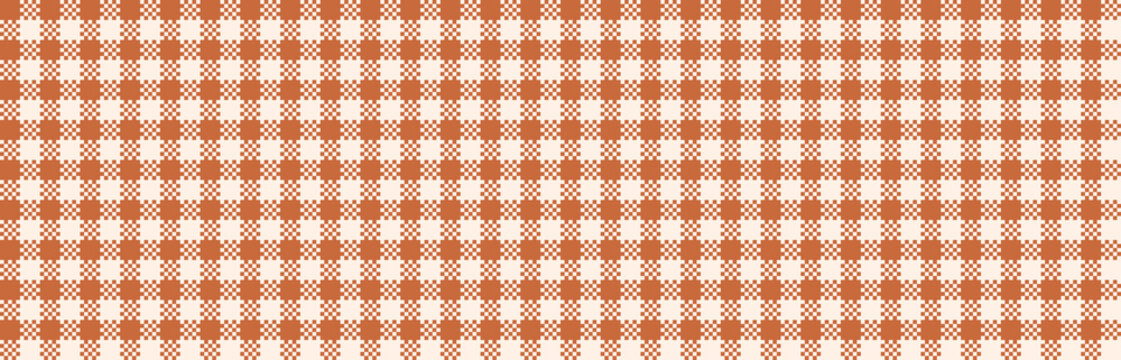 A brown and beige pattern for a groovy seamless background. Retro checkerboard design