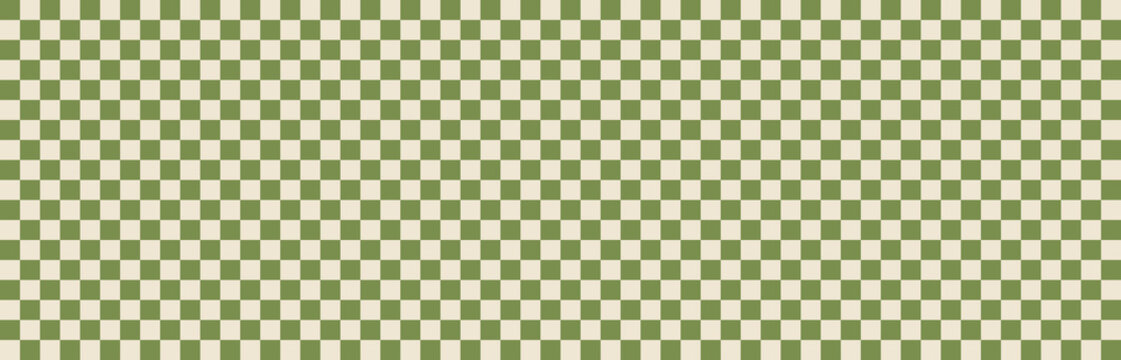 An olive green pattern for a groovy seamless background. Retro checkerboard design