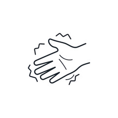 Obraz premium Hand-drawn minimalist mountain and road icon isolated on white background