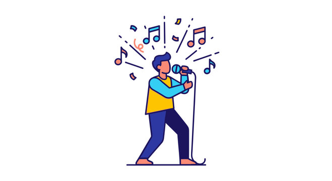 Man singing into a microphone 4.