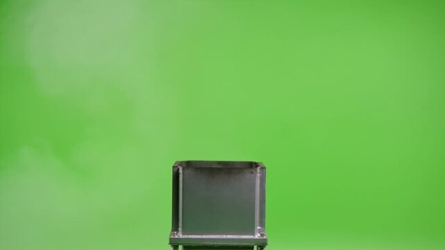 Rapid Pressurized Exhaust Smoke Vent Green Screen 4K Video
