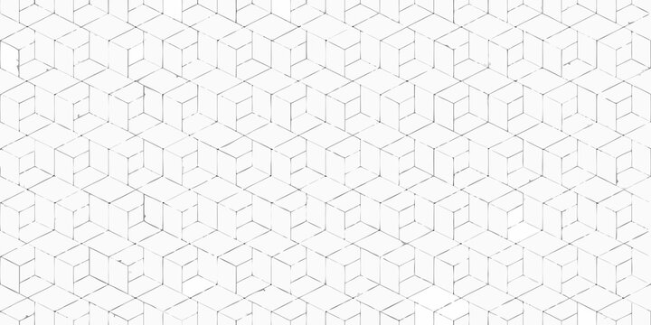 Isometric cube grid a continuous repeating geometric pattern