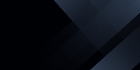 Fototapeta premium Modern black dark blue white abstract background. Minimal. Color gradient. Web banner. Geometric shape. 3d effect. Lines stripes triangles. Design. Futuristic. Metal metallic effect. Luxury. Premium.