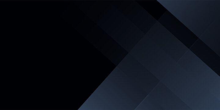 Modern black dark blue white abstract background. Minimal. Color gradient. Web banner. Geometric shape. 3d effect. Lines stripes triangles. Design. Futuristic. Metal metallic effect. Luxury. Premium.
