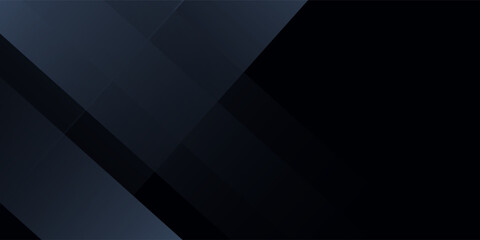 Fototapeta premium Modern black dark blue white abstract background. Minimal. Color gradient. Web banner. Geometric shape. 3d effect. Lines stripes triangles. Design. Futuristic. Metal metallic effect. Luxury. Premium.