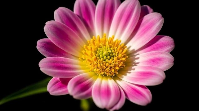 Soft pink zinnia blossom in full radiant bloom