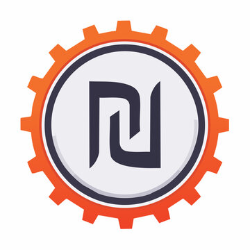 Gear with Shekel Symbol
