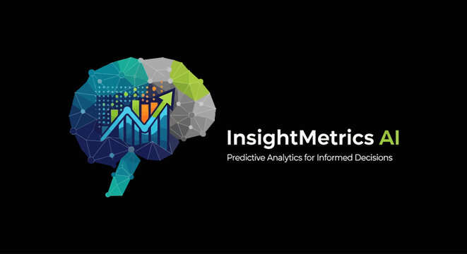 InsightMetrics AI company logo design.