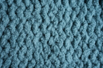 macro texture of blue fleece fabric with soft fluffy surface. Close-up of textile showing detailed fibers and cozy structure in cool tones. Clean and calming background perfect for home, lifestyle, we © Анна Климчук