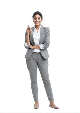 Confident professional woman smiling.