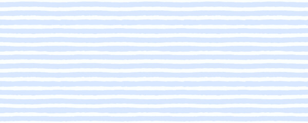 Fototapeta na wymiar Watercolor baby stripe seamless pattern with soft blue horizontal stripes on light pastel background, hand painted texture. Stripe baby watercolor pattern for nursery fabric or baby bedding