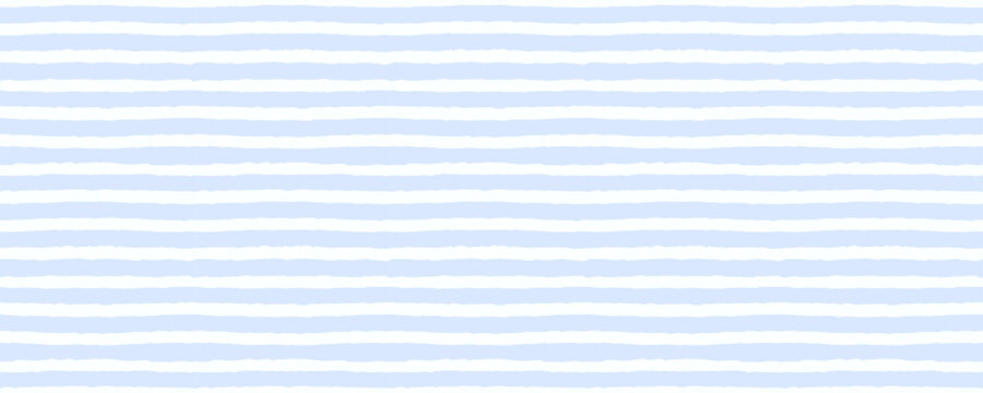 Watercolor baby stripe seamless pattern with soft blue horizontal stripes on light pastel background, hand painted texture. Stripe baby watercolor pattern for nursery fabric or baby bedding