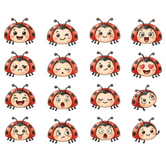 Naklejka premium A collection of funny cartoon character faces and animal icons featuring smiling people and kids in a vibrant vector illustration set of expressive emoji symbols for creative design