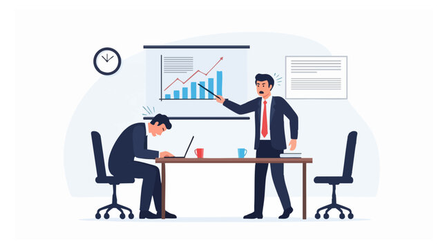 Workplace Conflict: Manager Criticizing Employee During Performance Review