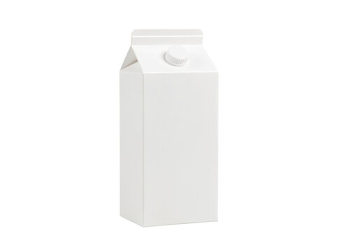 A simple illustration of a white carton of milk sitting on a gray background