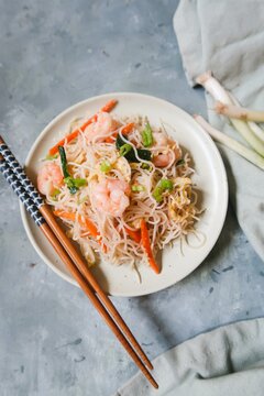 Homemade Shrimp Mei fun - Asin thin rice noodles stir fry