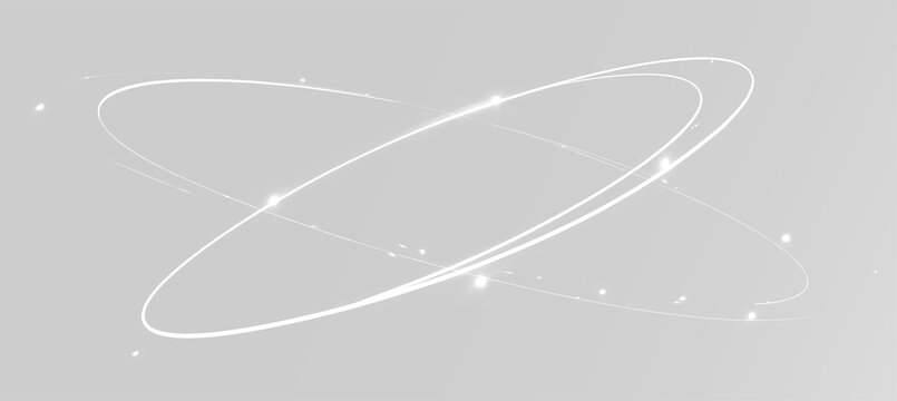 light swirl of interwoven glowing rings and sparkling particles overlay glowing vortex