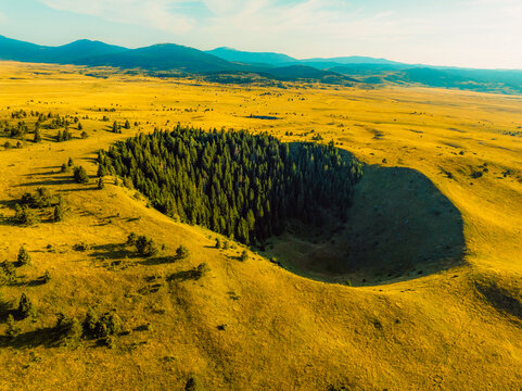 Group of collapse sinkholes on the Kupres Polje (Kupre&scaron;ko polje) within Dinaric karst of western Bosnia and Herzegovina known as Japage.