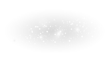 White magic dust trail floating horizontally with glowing sparkles on a transparent background. © UniQ Gallery