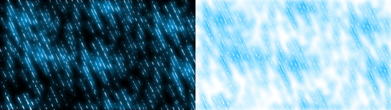 Blue digital rain falling streaks on transparent background with abstract matrix light effect for tech design concepts.