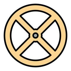 Obraz premium Oil pipe tap vector colored icon or design element