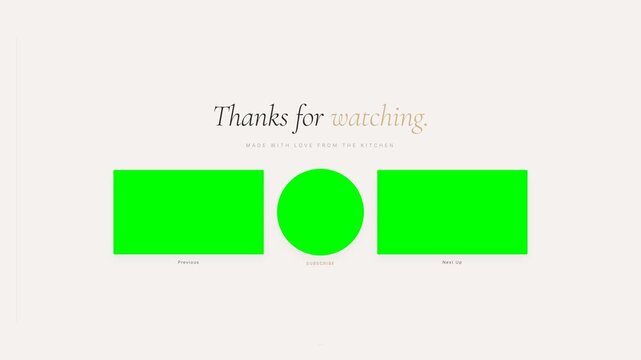 Food Vlog End Screen Green Template