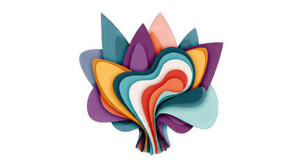 Fototapeta premium Colorful abstract flower on a black isolated on white cutout png transparent white festive celebration event festival carnival template poster banner download 2026 2027 2028