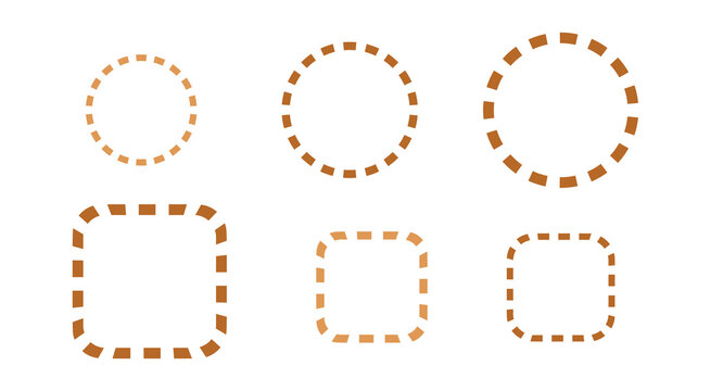 Mega set of minimalist decorative frames: dashed lines, geometric dots, and elegant bead border vector elements