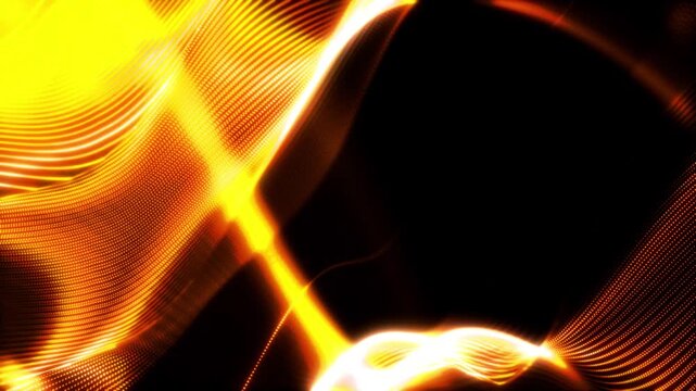 Abstract fiery orange wave with glowing lines and dynamic motion. Bright energetic background ideal for technology, energy, and modern digital visuals.