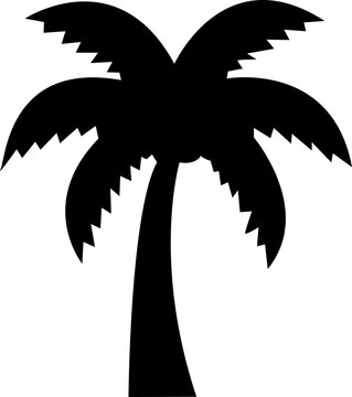palm trees icon, silhouettes. Designs, nature, relaxation, peace, luxury, elegance concept. Perfect for summer designs, t-shirts, posters, and coastal branding. banners and promotional items. Vector