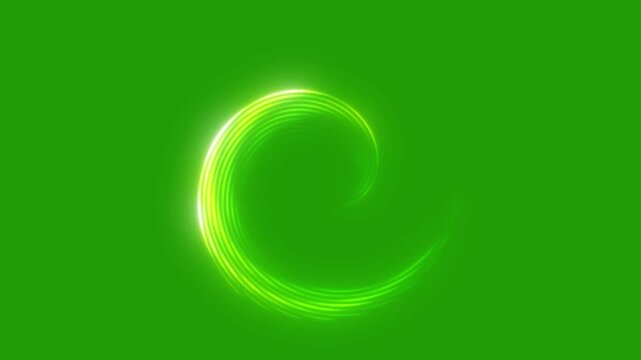 Elegant spiral line animation with flowing particle trails, glowing swirl motion and hypnotic optical vortex effect, seamless loop abstract background in ultra HD 4K