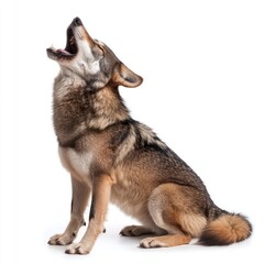 Fototapeta premium Wolf howling wolf background animal.