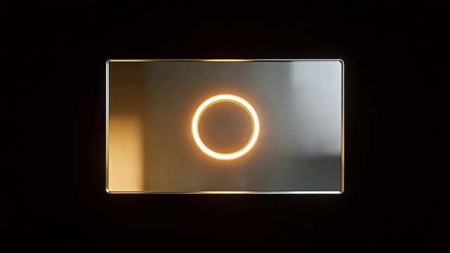 Modern illuminated circular button