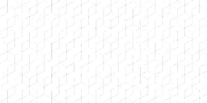 Abstract geometric pattern of thin white lines on a white background