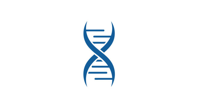 A symbolic illustration of a DNA double helix blueprint in an elegant design
