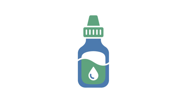 Illustration of an eye drop bottle, representing healthcare and medical solutions