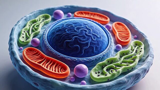 Cellular structure with organelles