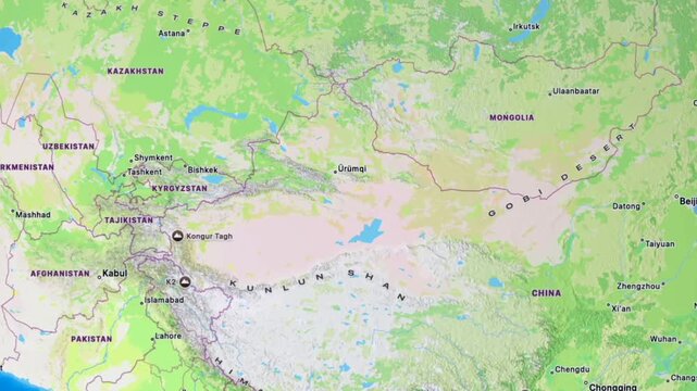 India China map