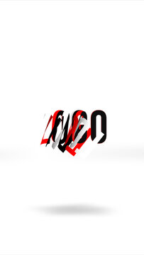 Logo Sting Page Flip Vertical 2 &ndash; Page Turn Logo Animation, Fast Flip Transition for Branding Intro in Vertical Video Format for Reels and Stories