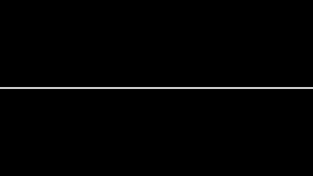 A stark white horizontal line divides a completely black creating a minimalist abstract composition with a strong sense of separation and contrast between the two monochromatic fields of darkness