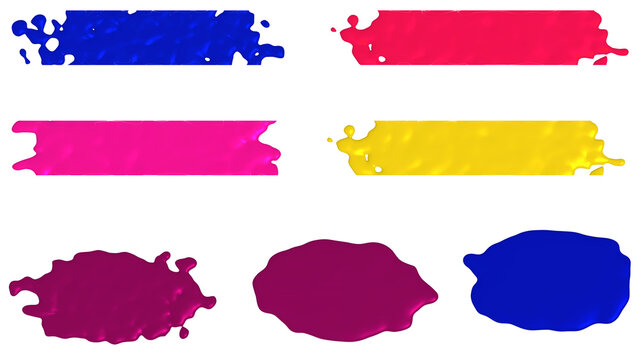 Vibrant Fluid Liquid Drip Shapes on Black Background