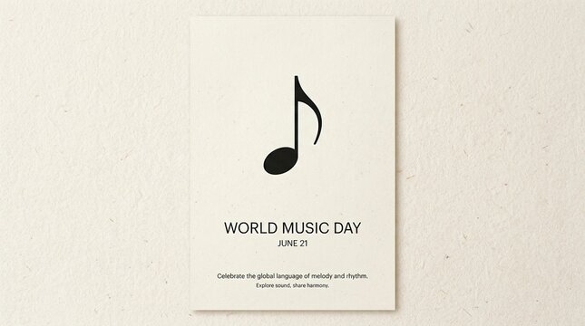 Creative World Music Day Banner Celebrating Rhythm and Harmony