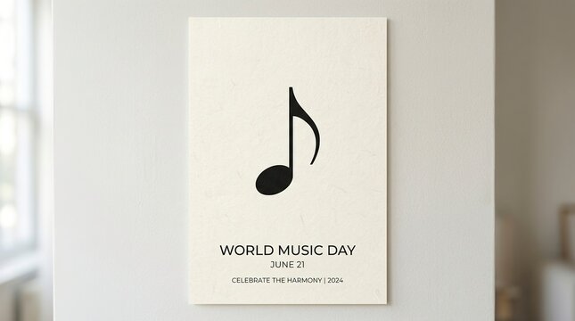 Vibrant World Music Day Poster with Instruments and Sound Elements
