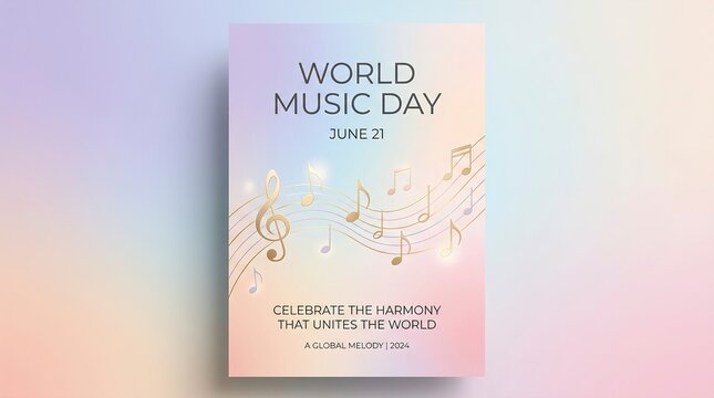 Vibrant World Music Day Poster with Instruments and Sound Elements