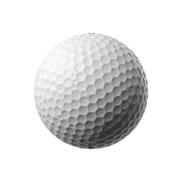 ultra-photorealistic, macro, transparent golf ball showing urethane cover texture detail, isolated on a seamless high-key gray background. concept of technological excellence and perfection