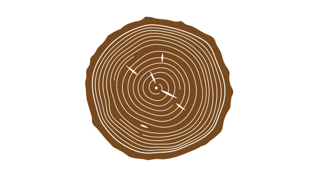 Stylized graphic of tree rings, ideal for design elements, and natural themes