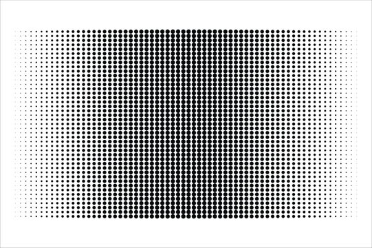 Black and White Halftone Dots Pattern Gradient Design