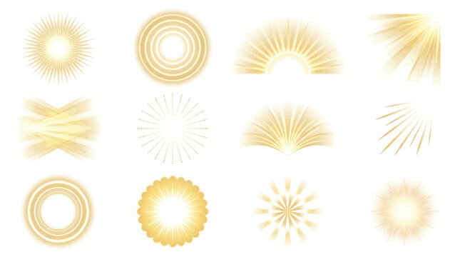 Radiant Golden Star Burst and Prism Rainbow Sunbeam Flare Overlay: Isolated Crystal Glow Sparkle with Fantasy Illumination and Magic Sun Rays for Card Design and Festive Decorations